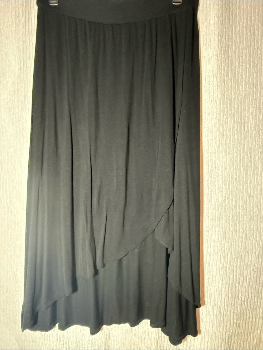 new directions Black High-Low Wrap Maxi Skirt